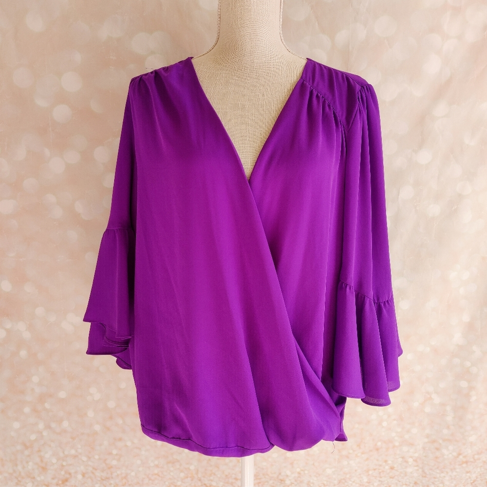 INC Plum Bohemian Blouse